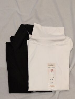 White Stag White and Black Turtleneck Duo